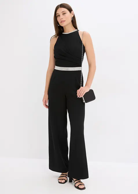 Jumpsuit van gestructureerde crèpe, bonprix