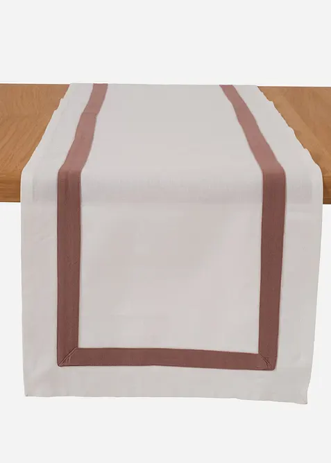 Tafelloper van biologisch katoen met een gekleurde rand, bonprix