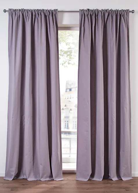 Gordijn van biologisch katoen, normaal en extra lang (1 stuk), bonprix