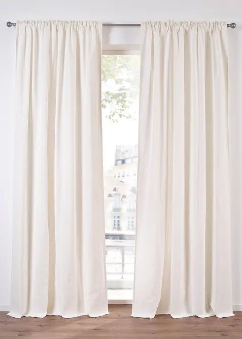 Gordijn van biologisch katoen, normaal en extra lang (1 stuk), bonprix