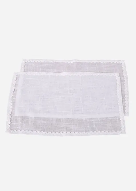 Placemats met een decoratieve bies (set van 2), bonprix