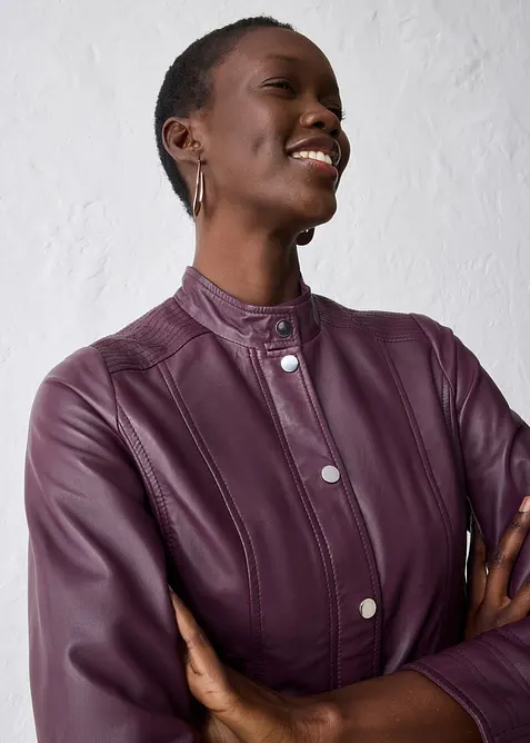 Leren jas van lamsnappa, bonprix