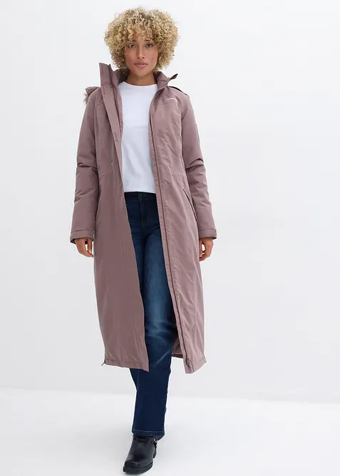 Lange outdoor jas met imitatiebont, waterdicht, bonprix