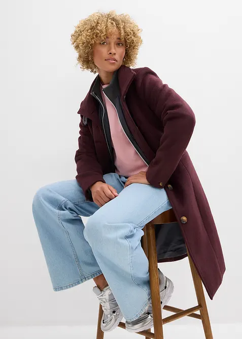 Lange winterjas in layerlook, bonprix