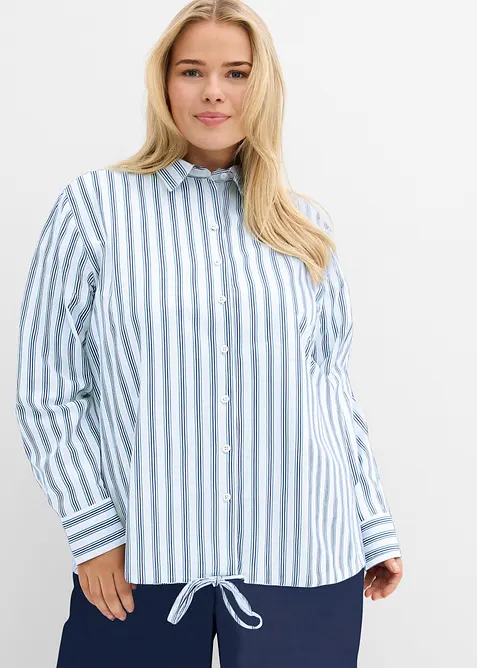 Oversized blouse van katoen, bonprix
