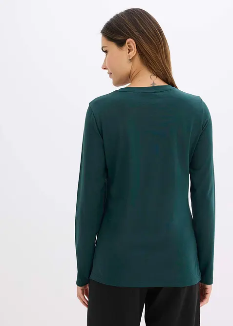 Longsleeve met rozenprint, bonprix