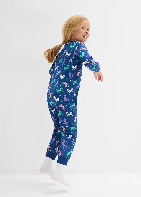 Pyjama onesie en poppen onesie van biologisch katoen (2-dlg. set), bonprix