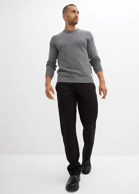 Trui met ronde hals en metgerecycled katoen, bonprix