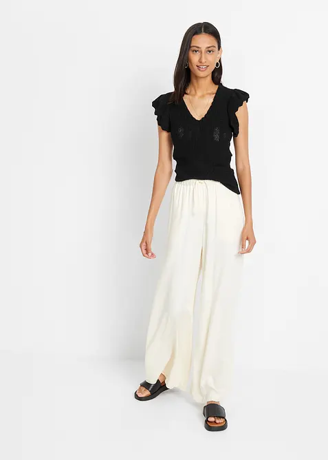 Gebreid shirt in een zachte viscosemix, bonprix