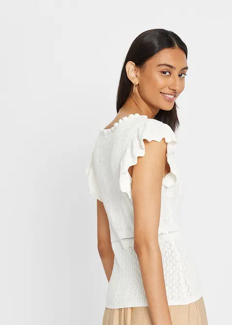 Gebreid shirt in een zachte viscosemix, bonprix