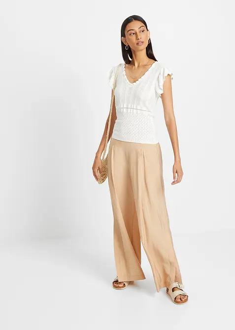 Gebreid shirt in een zachte viscosemix, bonprix