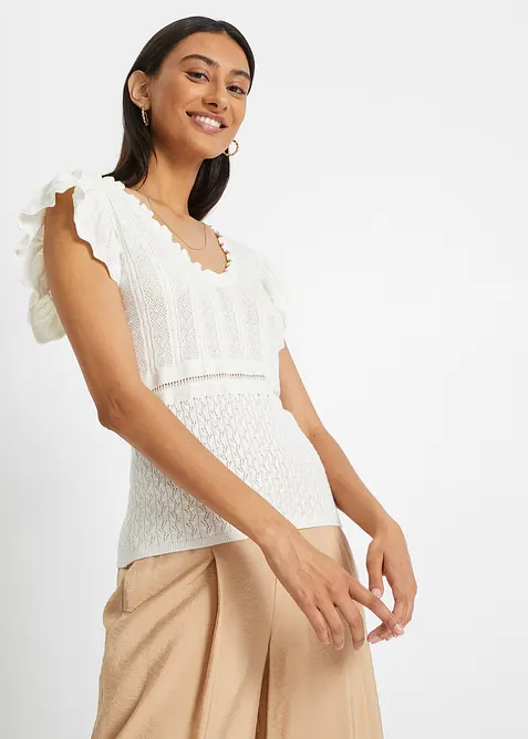 Gebreid shirt in een zachte viscosemix, bonprix