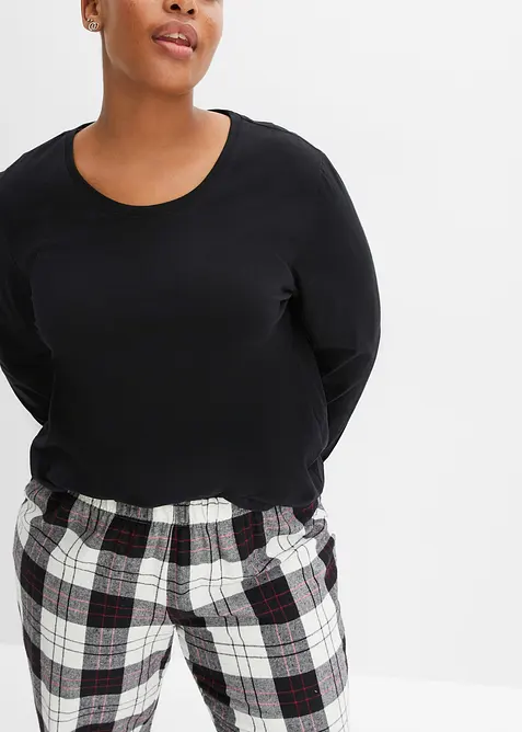 Pyjama met flanellen broek en cadeautasje, bonprix