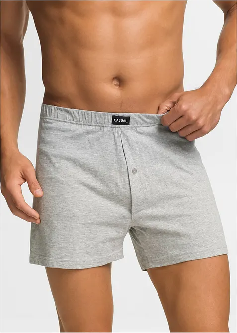 Wijde jersey boxershorts (set van 4), bonprix
