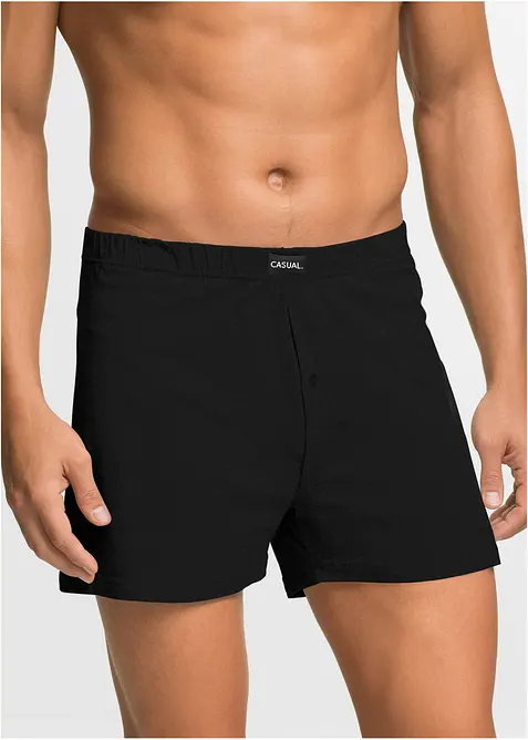 Wijde jersey boxershorts (set van 4), bonprix