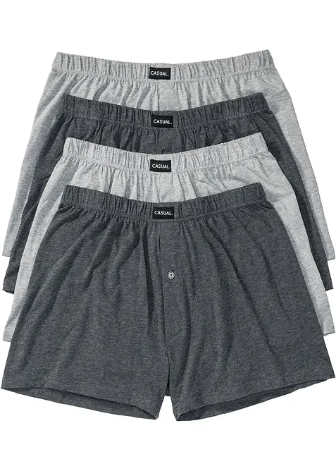 Wijde jersey boxershorts (set van 4), bonprix
