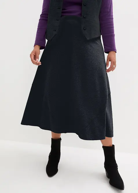 Wijd uitlopende jersey rok, bonprix