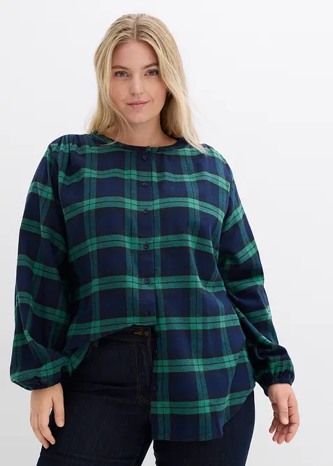 Flanellen blouse van puur katoen, bonprix