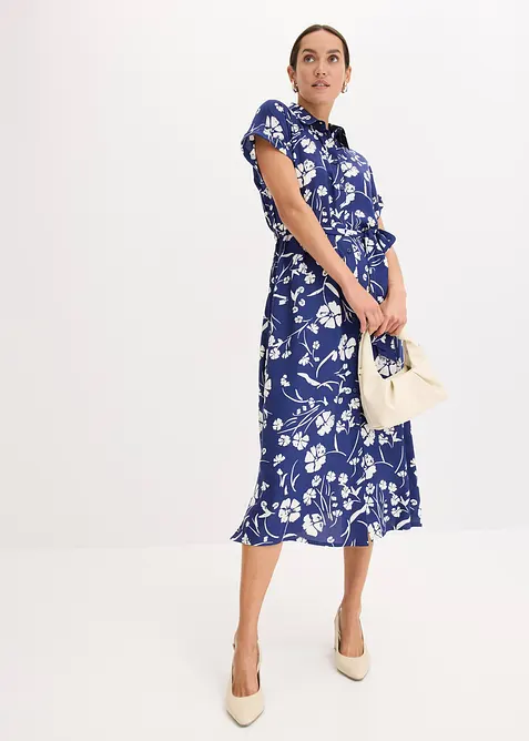 Gedessineerde overhemdjurk van viscose, bonprix