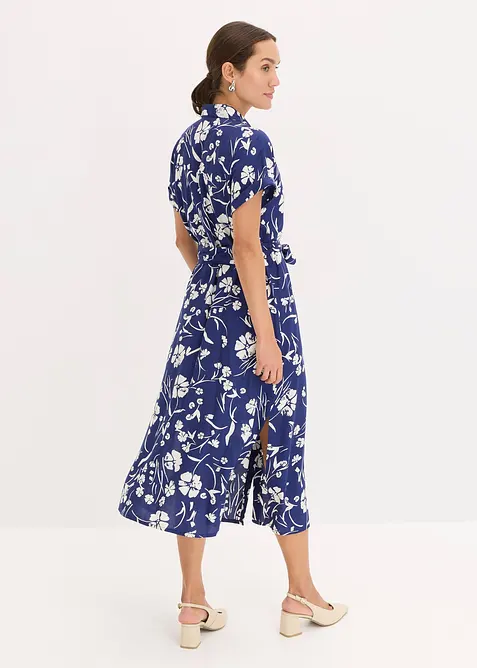 Gedessineerde overhemdjurk van viscose, bonprix