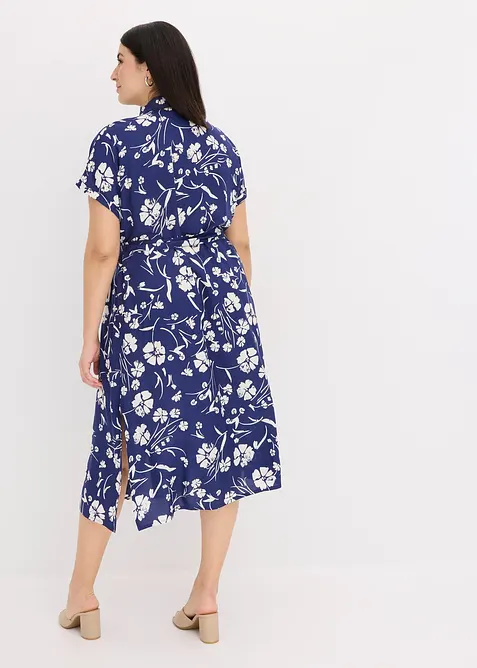 Gedessineerde overhemdjurk van viscose, bonprix