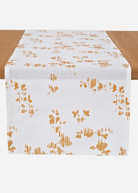 Tafelloper van biologisch katoen met glanzende print, bonprix