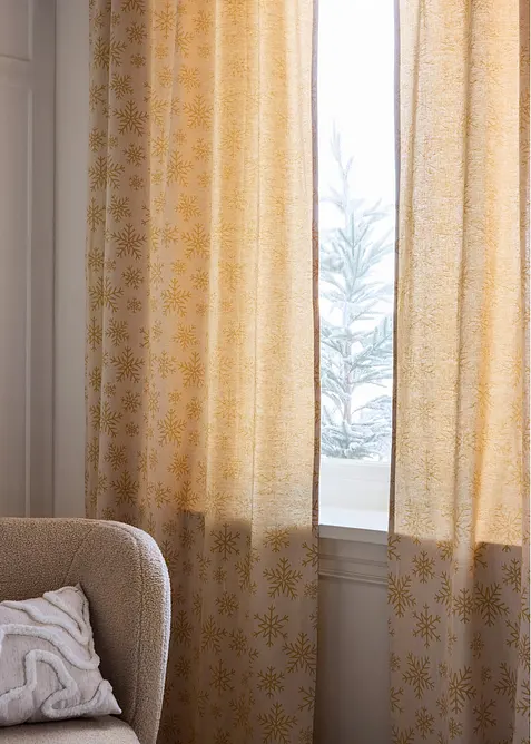 Jacquard gordijn van biologisch katoen (1 stuk), bonprix