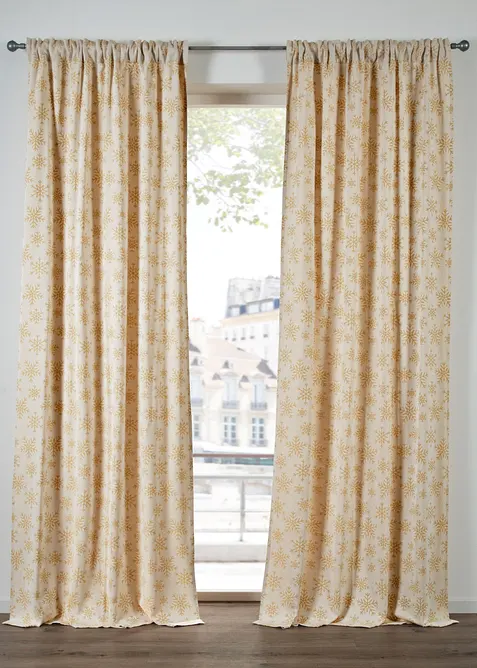 Jacquard gordijn van biologisch katoen (1 stuk), bonprix