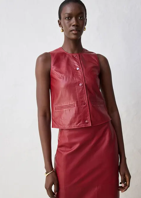 Bodywarmer van lamsnappa, bonprix