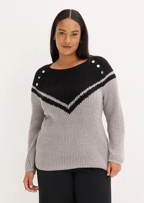 Trui met knopen, bonprix