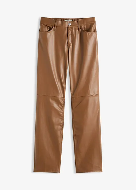 Broek van imitatieleer met een comfortband, bonprix
