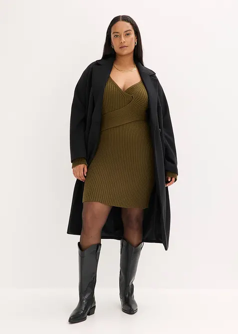 Gebreide jurk in een viscosemix, bonprix