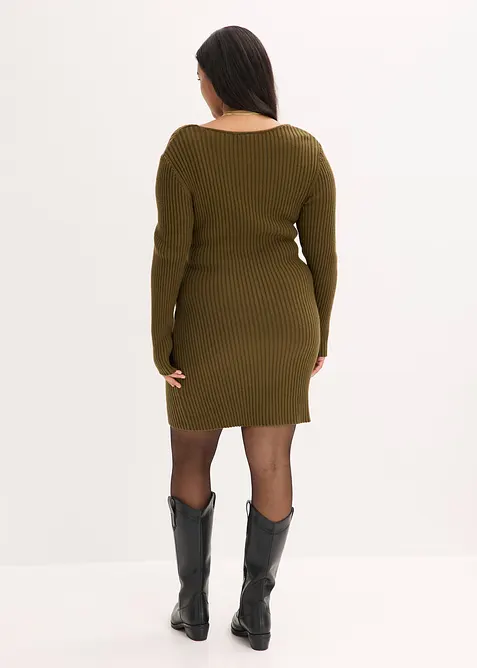 Gebreide jurk in een viscosemix, bonprix