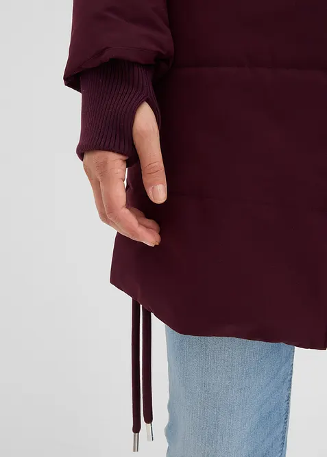 Lange, gewatteerde outdoor jas, waterafstotend, bonprix