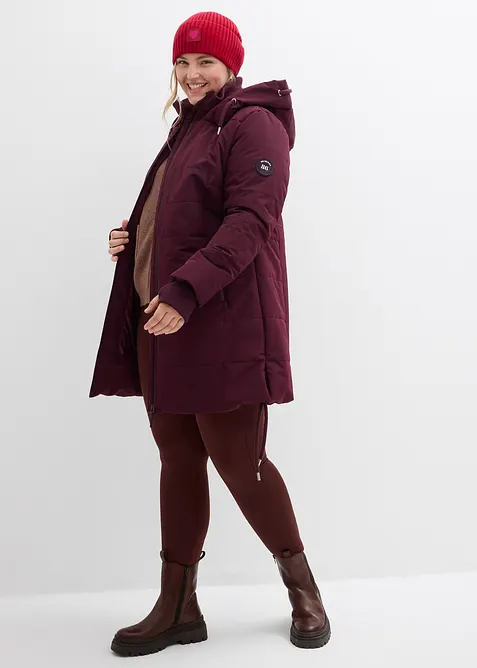 Lange, gewatteerde outdoor jas, waterafstotend, bonprix