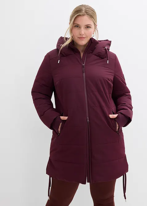 Lange, gewatteerde outdoor jas, waterafstotend, bonprix