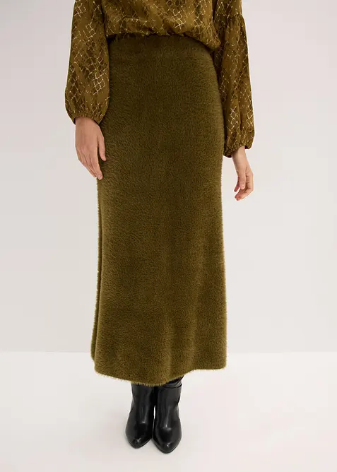 Gebreide rok van zachte verengaren, bonprix