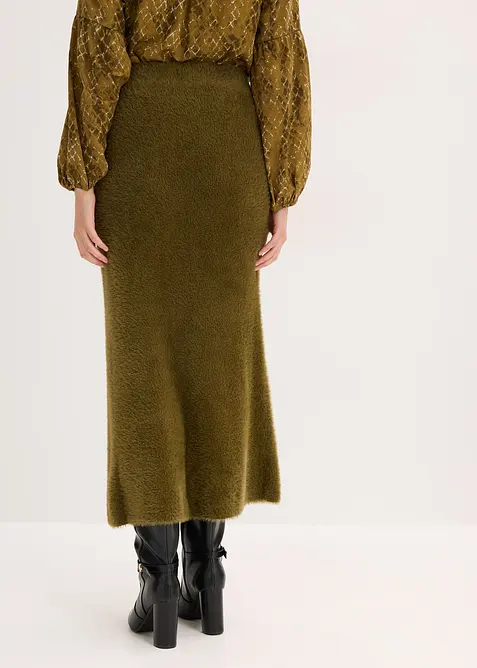 Gebreide rok van zachte verengaren, bonprix