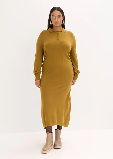 Gebreide jurk in een zachte viscosemix, bonprix