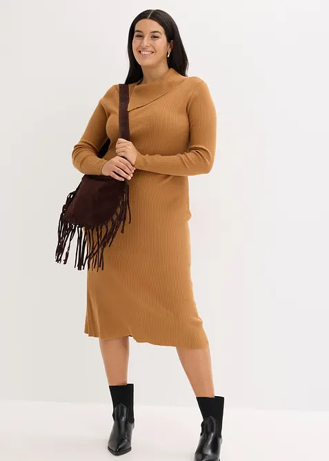 Gebreide jurk in een soepele viscosemix, bonprix