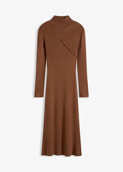 Gebreide jurk in een viscosemix, bonprix