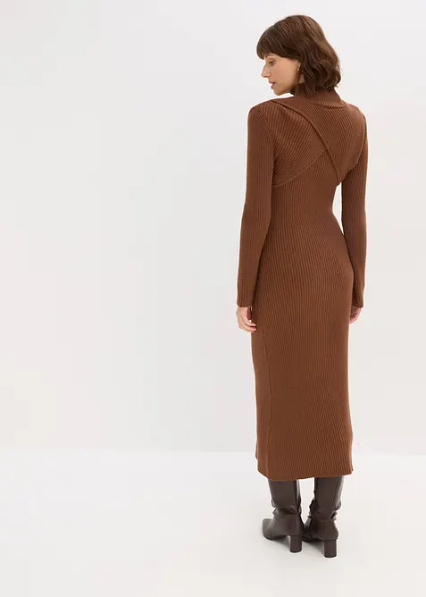 Gebreide jurk in een viscosemix, bonprix