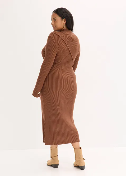 Gebreide jurk in een viscosemix, bonprix