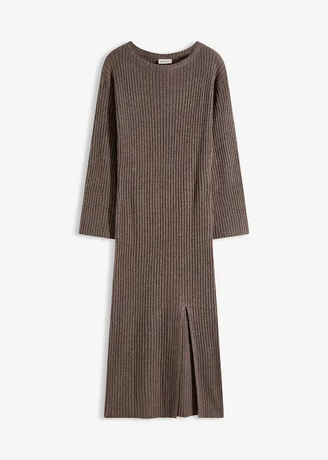 Gebreide jurk met split, bonprix