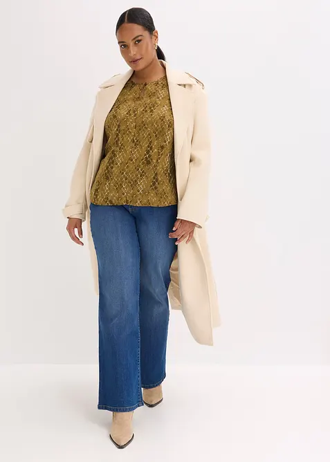 Blouse van elegant satijn, bonprix