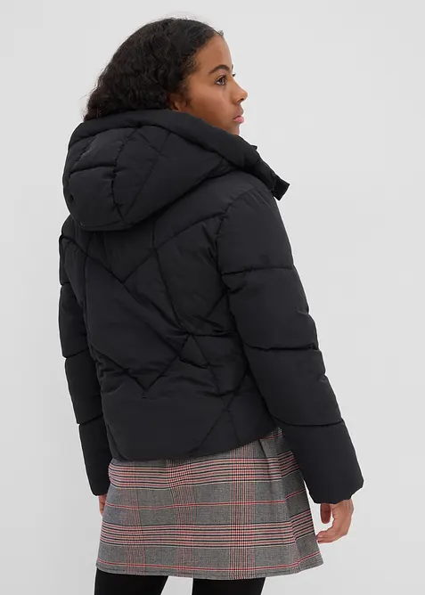 Warm gevoerde puffer jacket met capuchon, bonprix