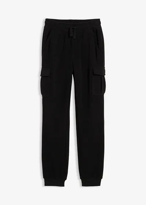 Fleece cargo broek, regular fit, bonprix