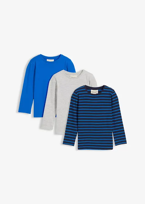 Longsleeve met biologisch katoen (set van 3), bonprix