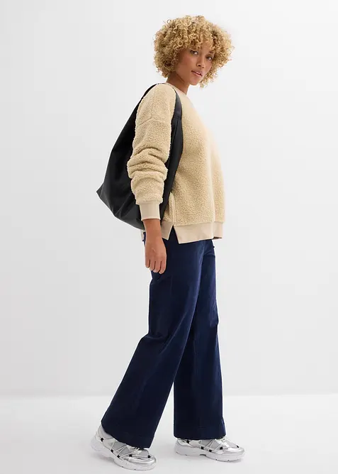 Fleece trui van teddy, bonprix