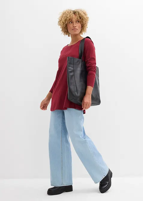 Longsleeve van een katoen/viscose-mengsel, bonprix